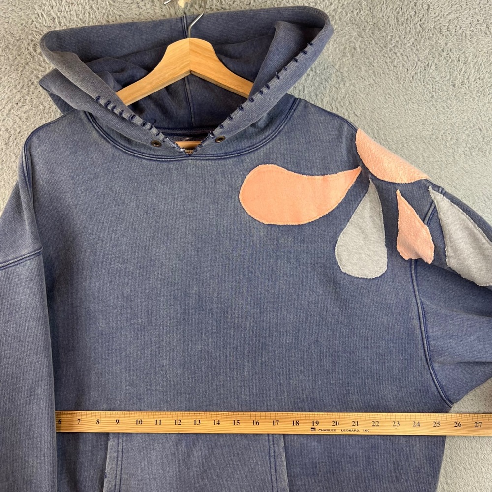 We the Free It's a Vibe Hoodie Oversized & Distressed Abstract Patchwork XS - Picture 7 of 11